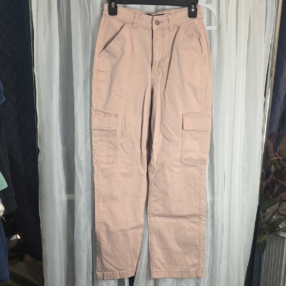 #70 Womens Hollister Casual Pink Cargo Pants